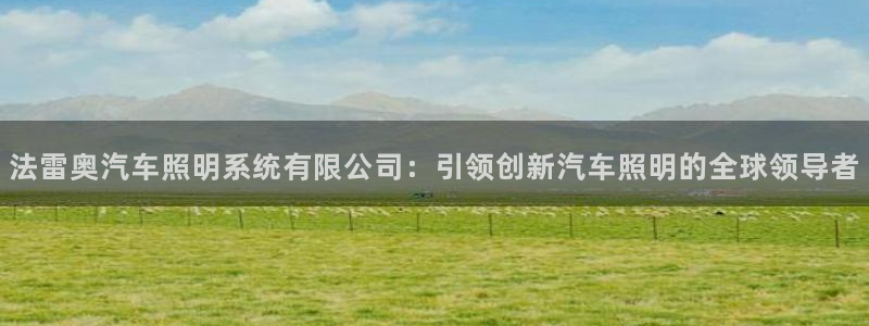 法雷奥汽车照明系统有限公司：引领创新汽车照明的全球领导者